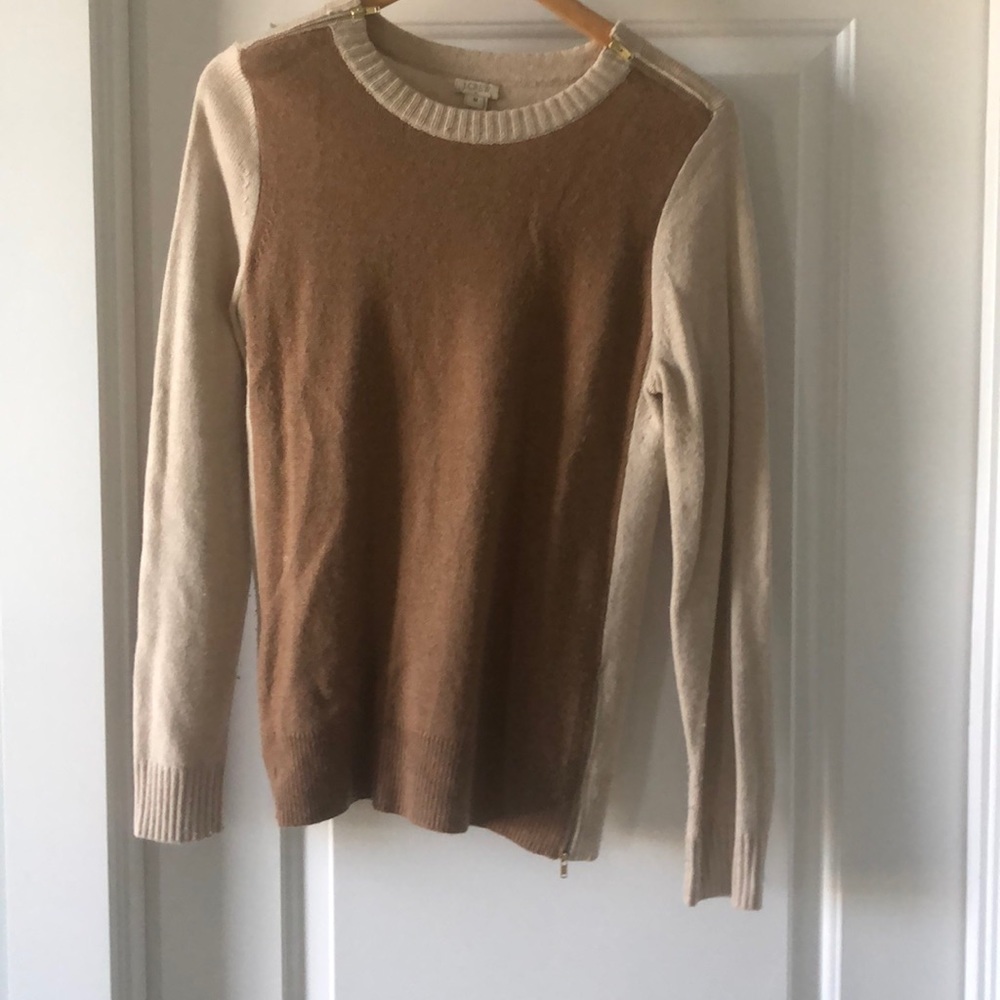 Jcrew zipper colorblock sweater